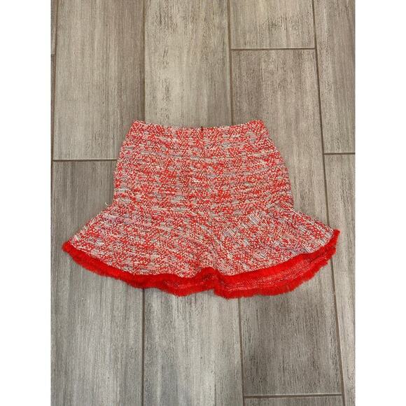 Zara Red Tweed Mini Skirt size XS - Picture 6 of 7